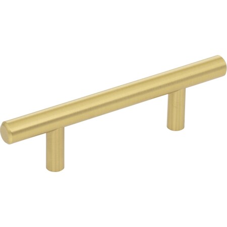 Elements 3" Center-to-Center Brushed Gold Naples Cabinet Bar Pull 136BG